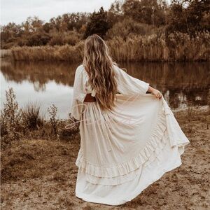 2 piece maternity photo shoot dress